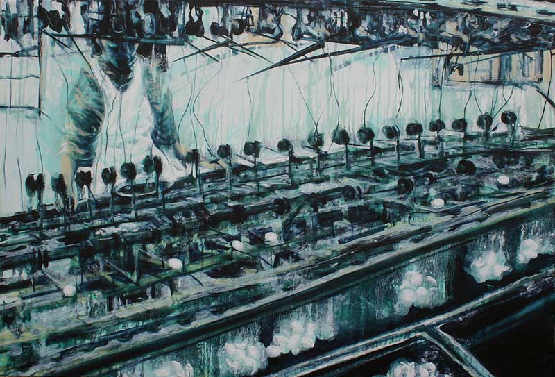 Silk Spinner - oil painting by Lee Lee