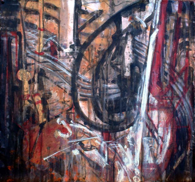 Lee Lee: Acrylic painting of Titan missile silo 