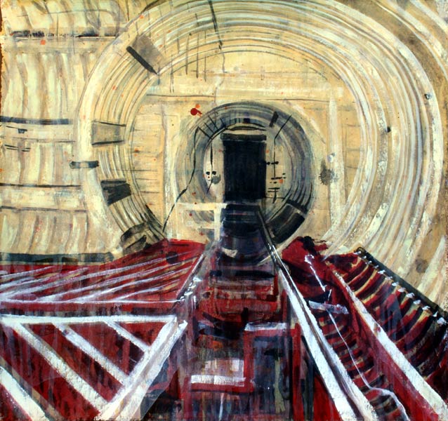 Lee Lee: Acrylic painting of Titan missile silo 