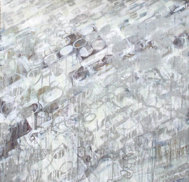 Crop - aerial landscape of the Midwestern Industrial agriculture - painting by Lee Lee