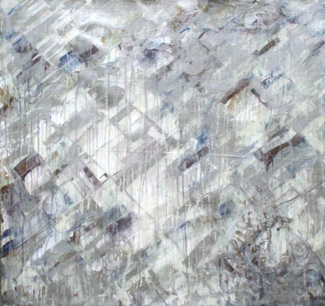 Crop - aerial landscape of the Midwestern Industrial agriculture - painting by Lee Lee