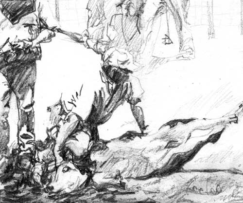 Preparing the tag | pencil on cardstock | 4.25″ x 5.25″
Pencil drawing by Lee Lee