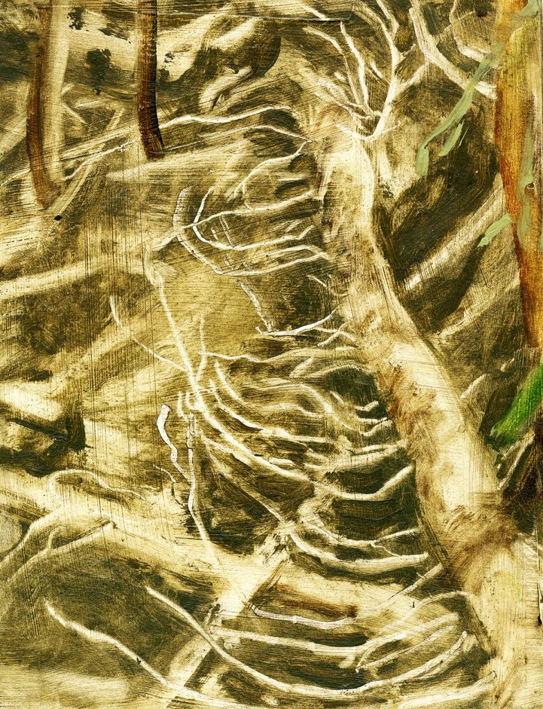 Lee Lee - plein pair oil painting of the highlands above Shadow Creek Ranch, Colorado