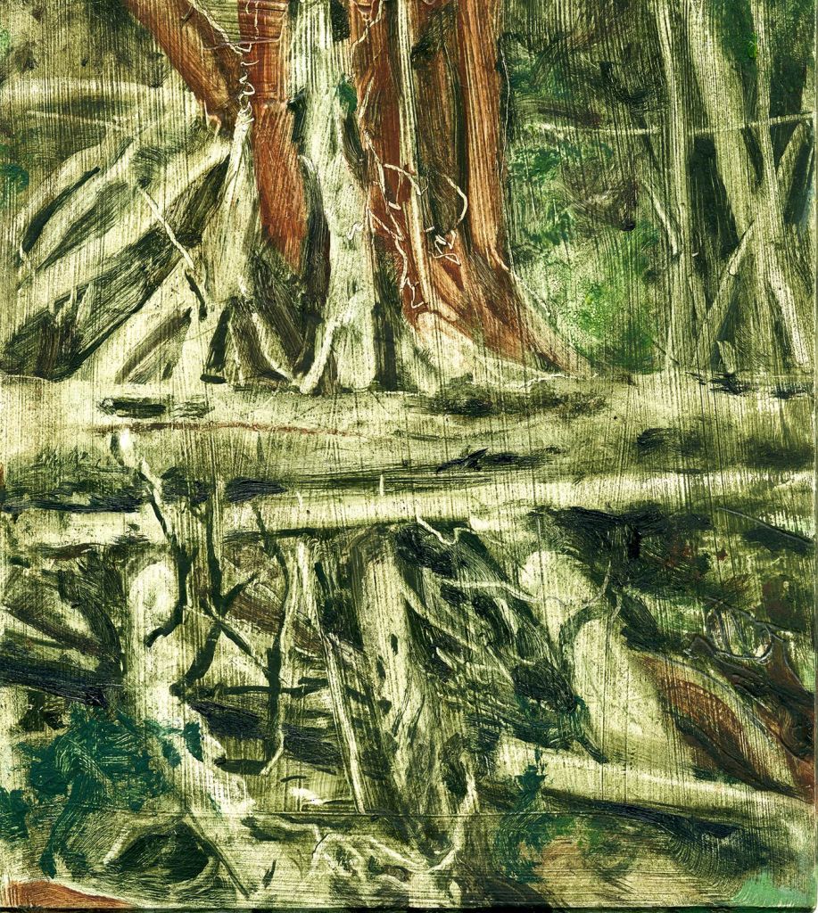 Lee Lee - plein pair oil painting of the highlands above Shadow Creek Ranch, Colorado