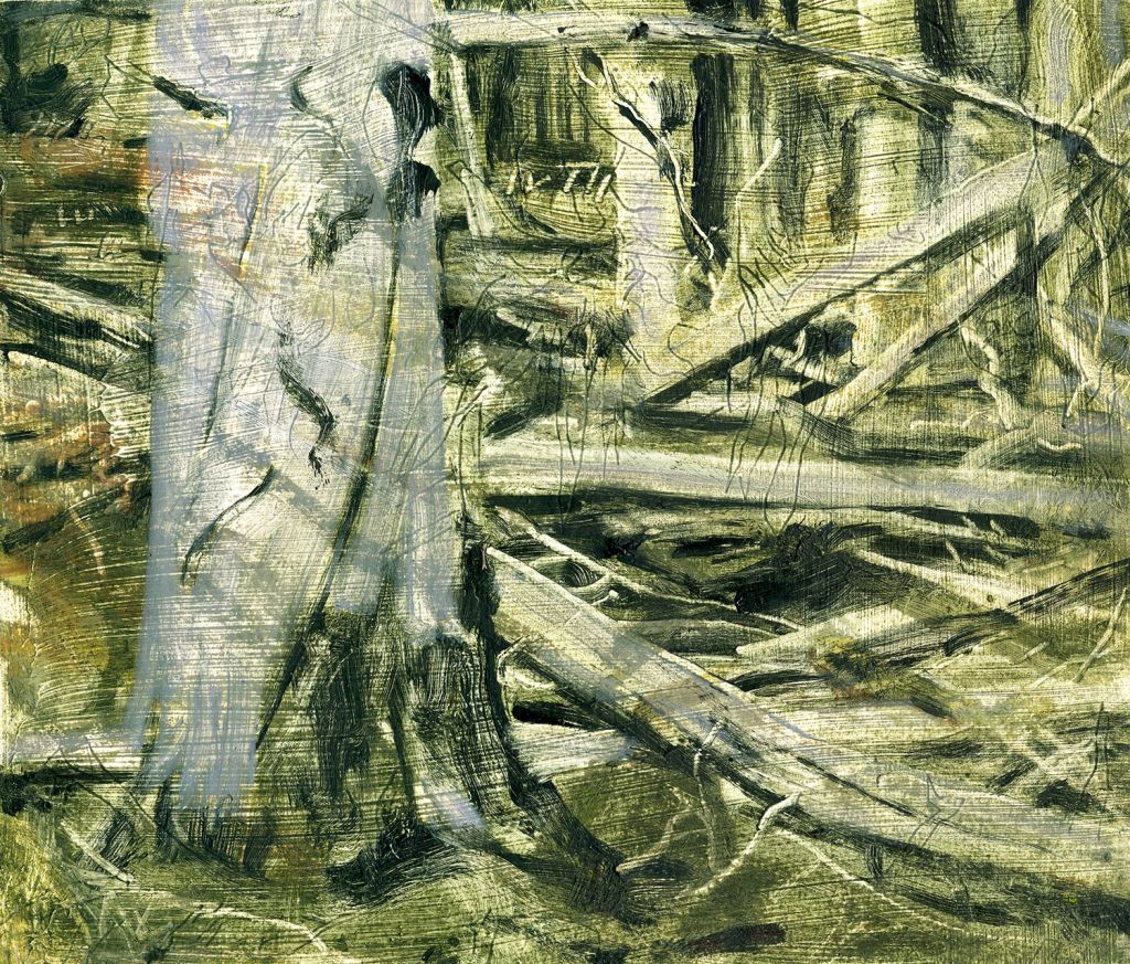 Lee Lee - plein pair oil painting of the highlands above Shadow Creek Ranch, Colorado