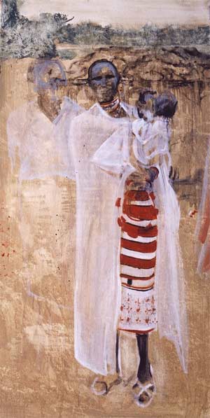 Lee Lee - oil painting from Kenya
Masai portrait: Mother and child